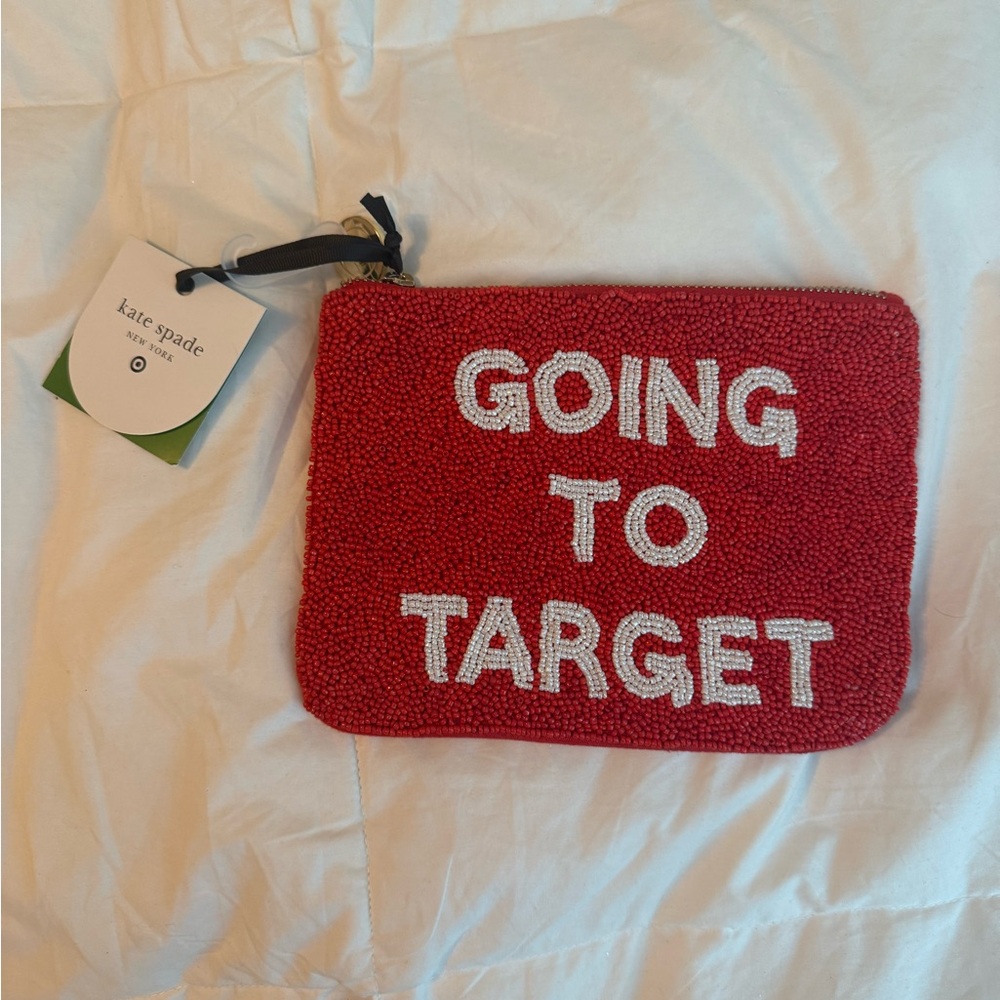 Kate Spade Vibrant Red Beaded Clutch